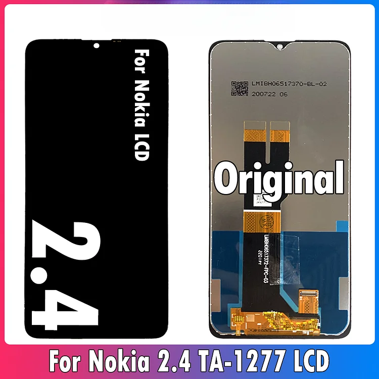 6.5'' Original For Nokia 2.4 LCD Display Touch Screen Digitizer Assembly TA-1277 A-1275 A-1270 LCD Assembly Replacement
