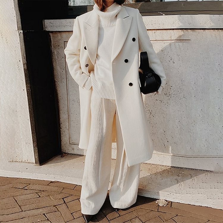 Comstylish Fashion Solid Color Long Coat