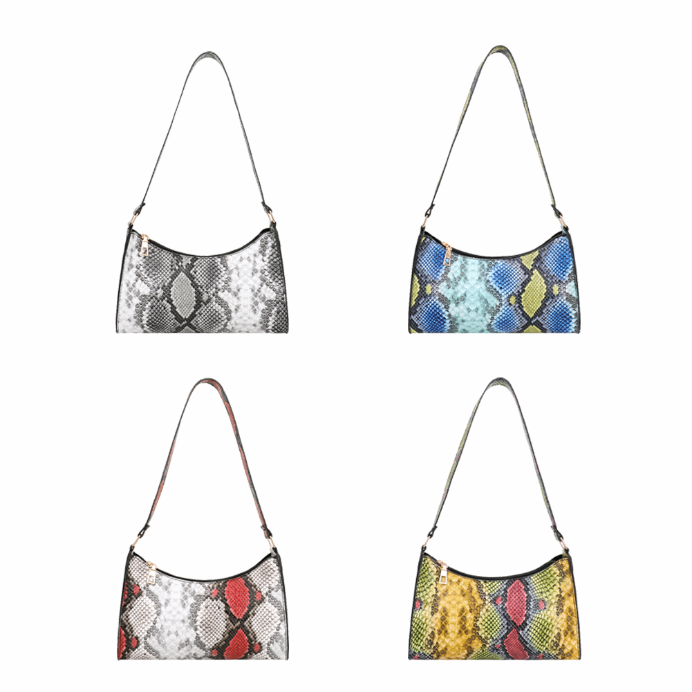 Women Snake Pattern Printing Underarm Bag PU Leather Zipper Shoulder Bag, Blue, 501 Original
Women Snake Pattern Printing Underarm Bag PU Leather Zipper Shoulder Bag, Blue, 501 Original