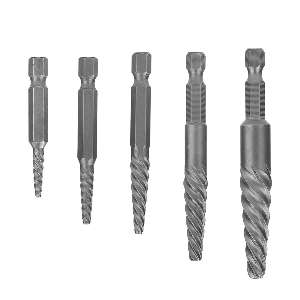 Hex Shank Screw Extractor Kit Guide Broken Damaged Bolt Stud Remover Set, 5pc coarse teeth, 501 Original
Hex Shank Screw Extractor Kit Guide Broken Damaged Bolt Stud Remover Set, 5pc coarse teeth, 501 Original