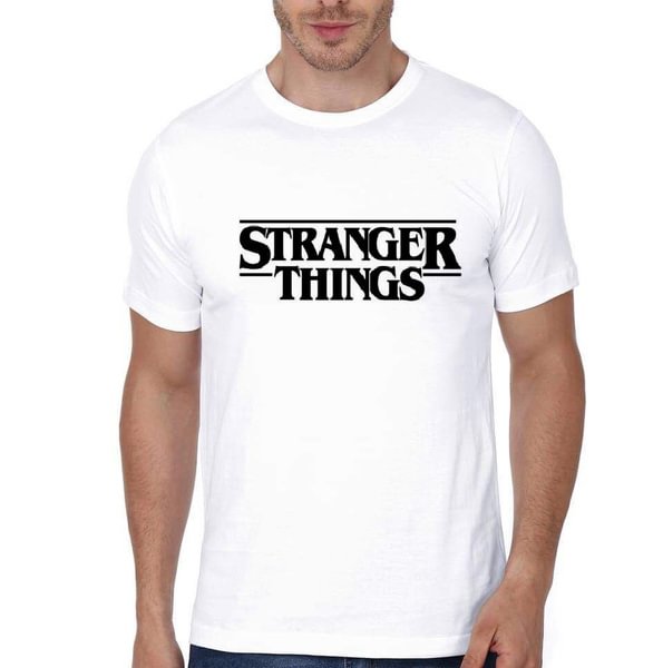 Stranger Things Classic White T-Shirt - Life is Beautiful for You - SheChoic