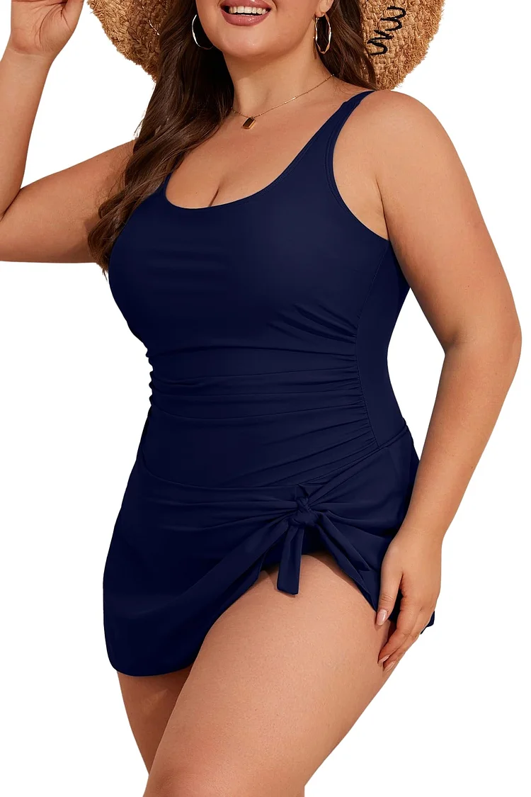Plus Size Tummy Control Swimdress for Women One Piece