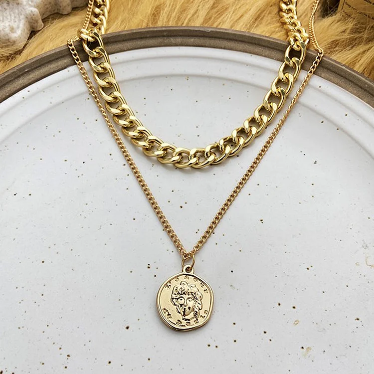 Vintage Coin Stainless steel Necklace