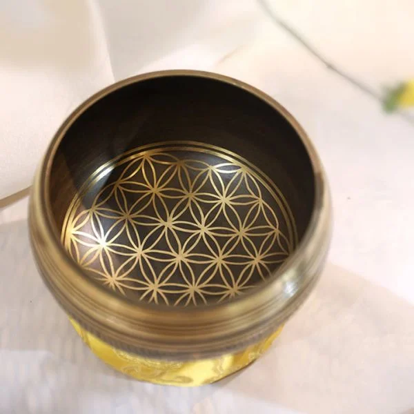 Tibetan Sound Bowl Handcrafted for Emotional Balance Healing and Yoga Meditation Singing Bowl Set