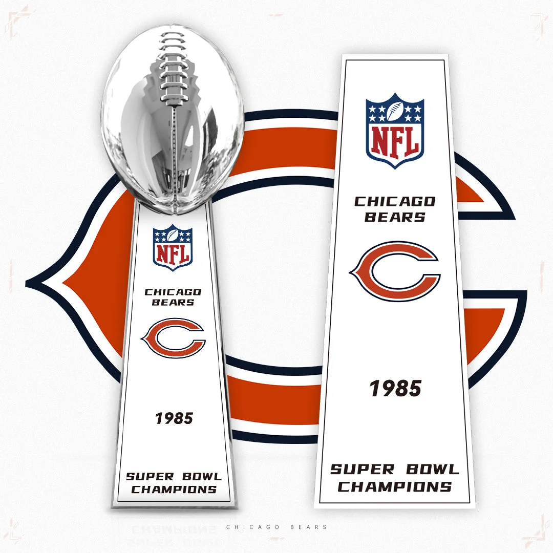 [NFL]Chicago Bears，1985 Vince Lombardi ,  Super Bowl Championship Trophy Resin Version