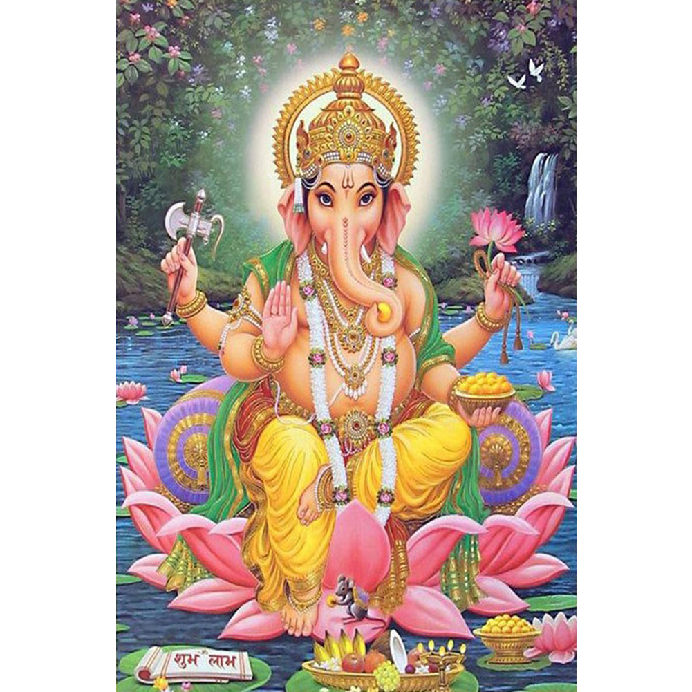 11CT 3 Strands Threads Printed Cross Stitch Kit - Hindu God - 50*75cm