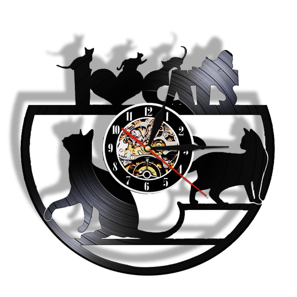 Cut Out Longplay Cat Silhouette - Vinyl Record Wall Clock - Without LED, 501 Original
Cut Out Longplay Cat Silhouette - Vinyl Record Wall Clock - Without LED, 501 Original