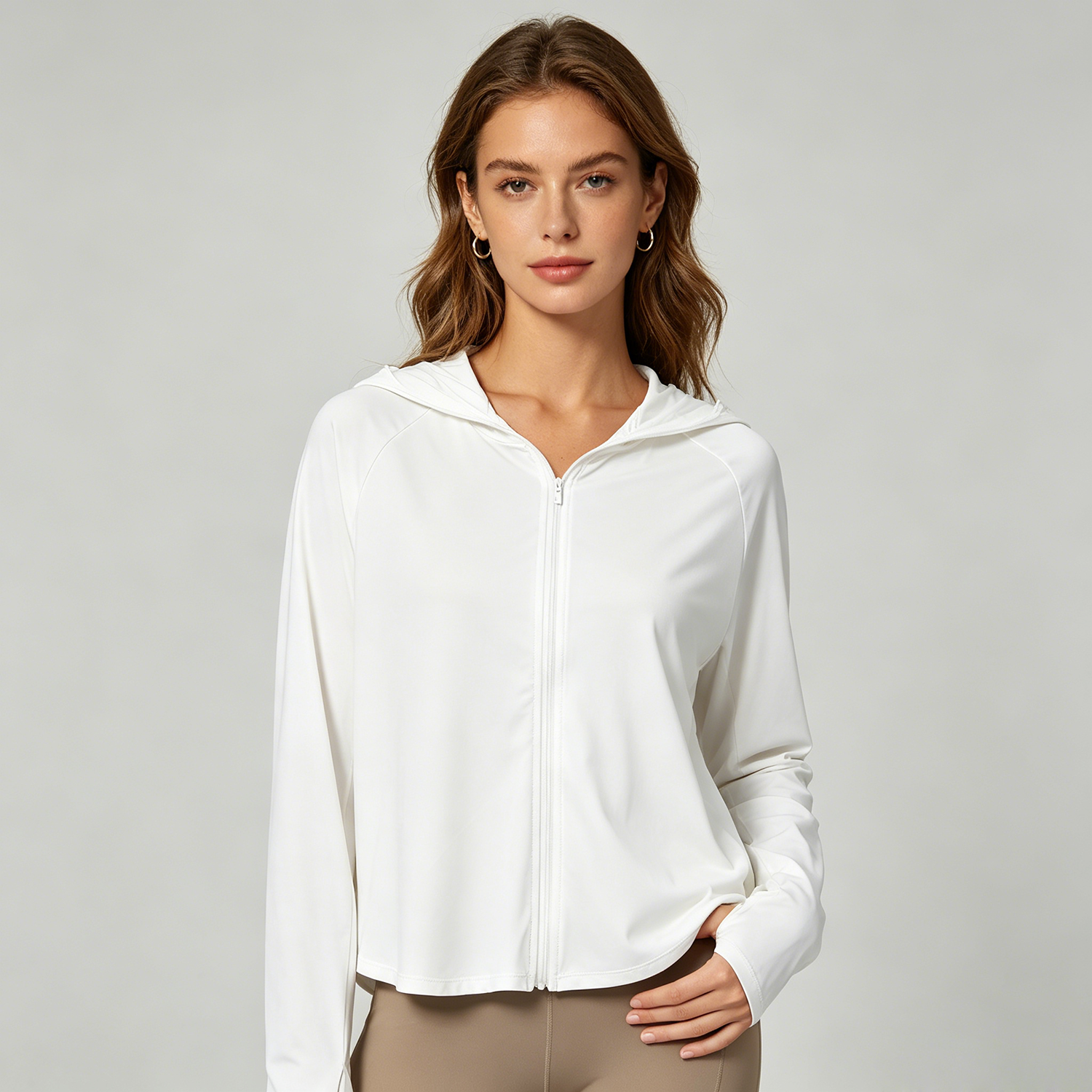100% Silk Sun hoodie for Women REAL SILK LIFE