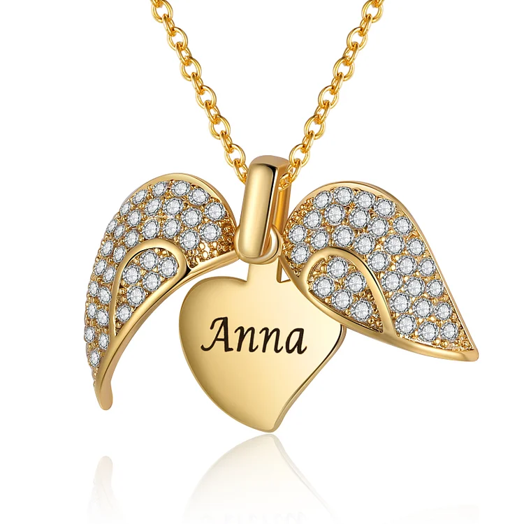 Heart Shape Locket Necklace Personalized with Name Heart Pendant