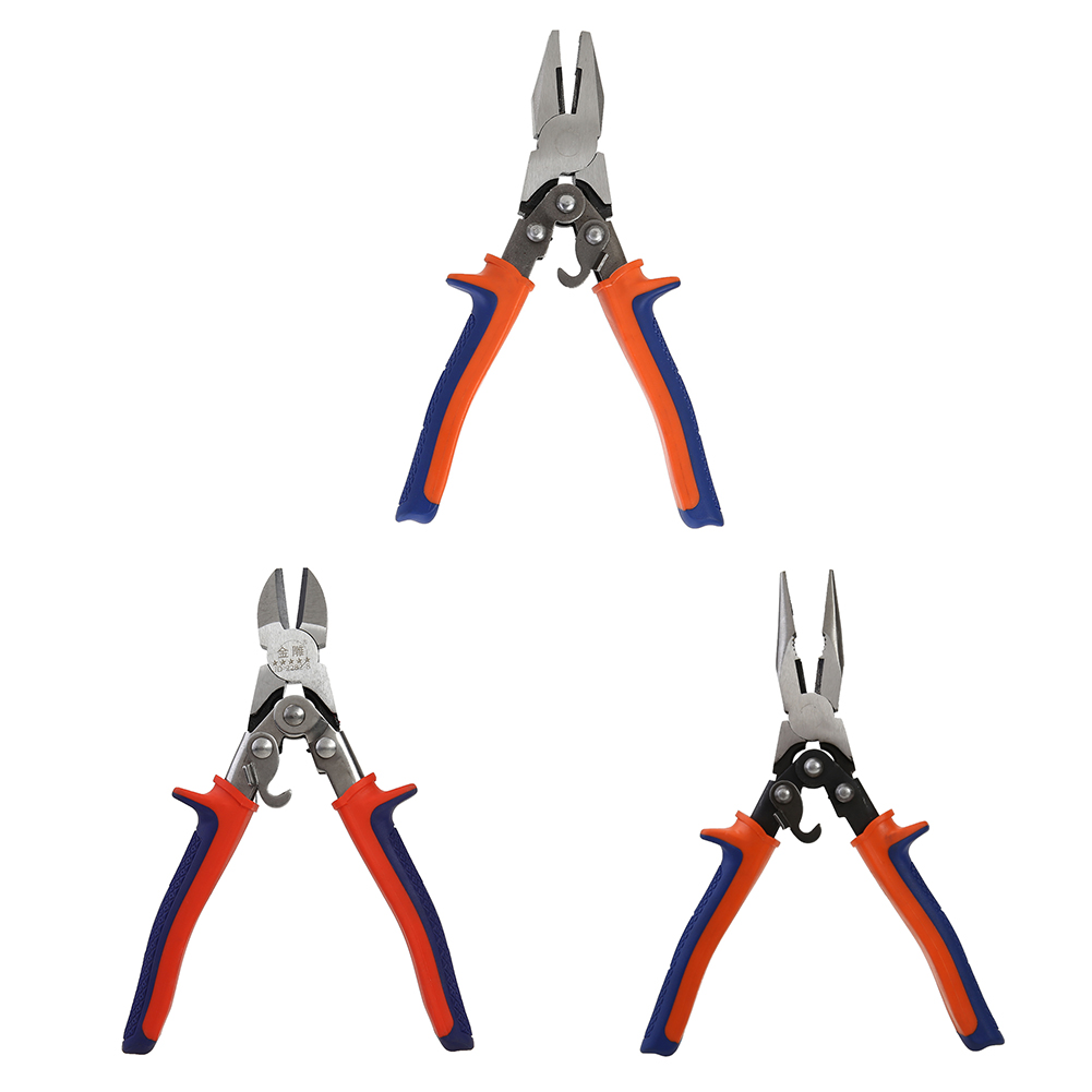 Multifunction Wire Stripper Cutter Long Nose Pliers Diagonal Plier Tool Set, Jd-2282, 501 Original
Multifunction Wire Stripper Cutter Long Nose Pliers Diagonal Plier Tool Set, Jd-2282, 501 Original