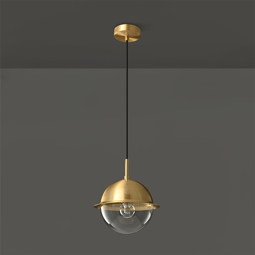 Simple Luxury Copper Glass Pendant Light