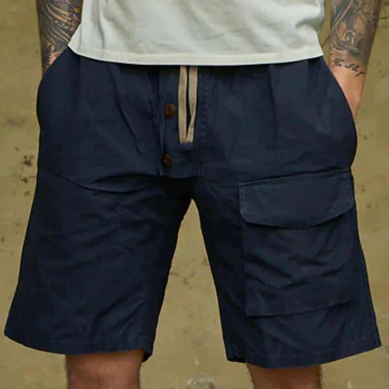 Vintage Cotton Navy Baggy Shorts