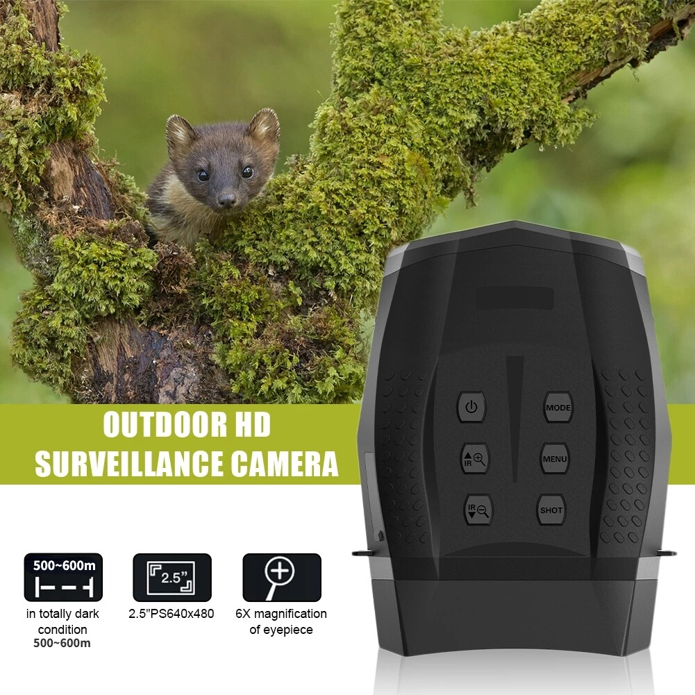 BekinTek Night Vision Binoculars Infrared Goggles Optics Telescope 600m Full Dark Observing Distance 6x Eyepiece Magnification 4x Digital Zoom 7x Grade IR Adjustment 1080P Video 3M Photo HD Screen with 130M Starlight Sensor 3