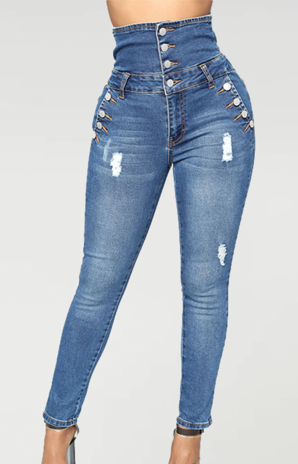High Rise Stretch Jeans