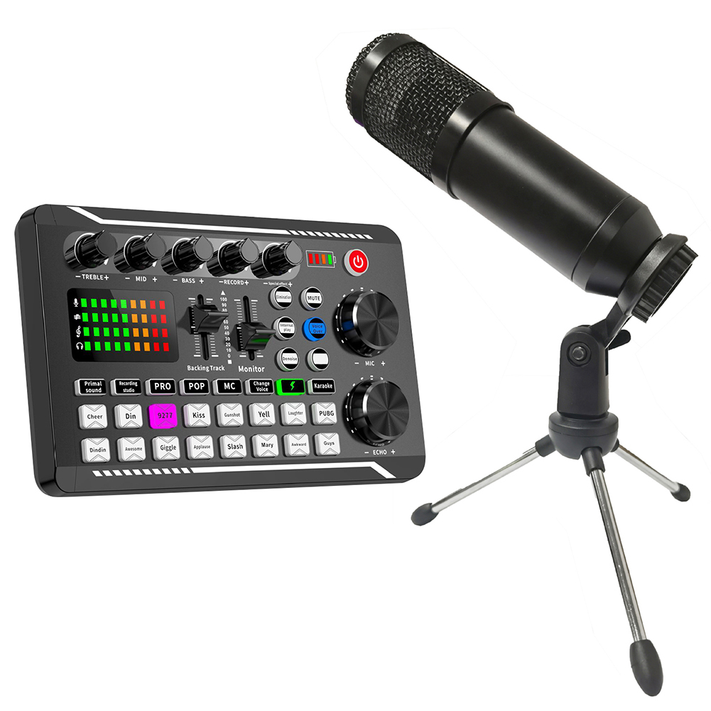 F998 Bluetooth-Compatible Sound Card Studio Record Phone Live Audio Mixer, With microphone, 501 Original
F998 Bluetooth-Compatible Sound Card Studio Record Phone Live Audio Mixer, With microphone, 501 Original