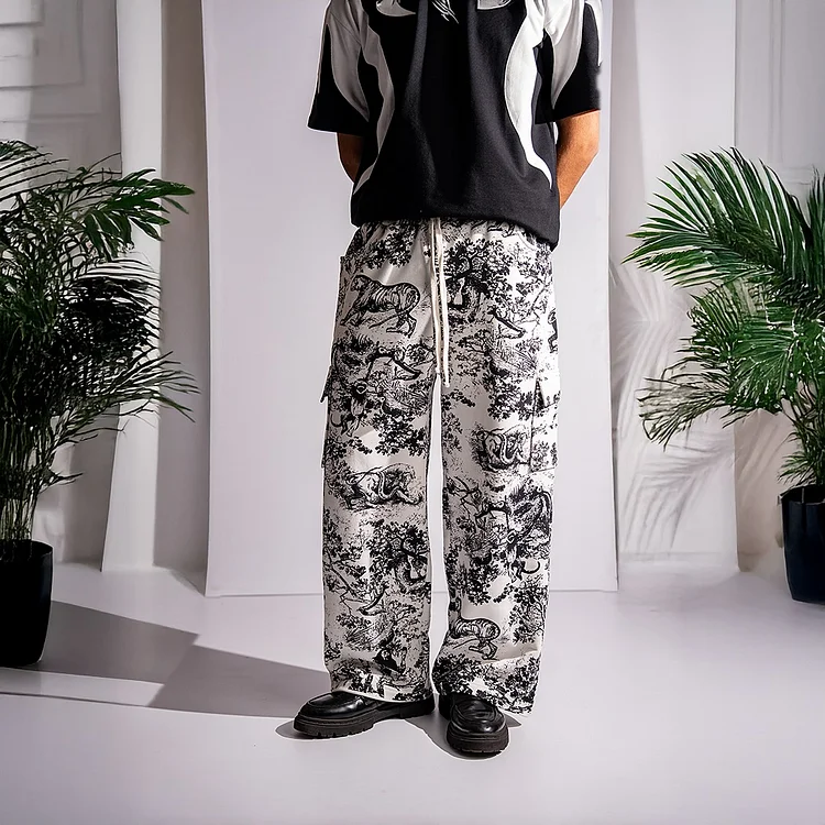 Gingham Print Nine-Minute Pants