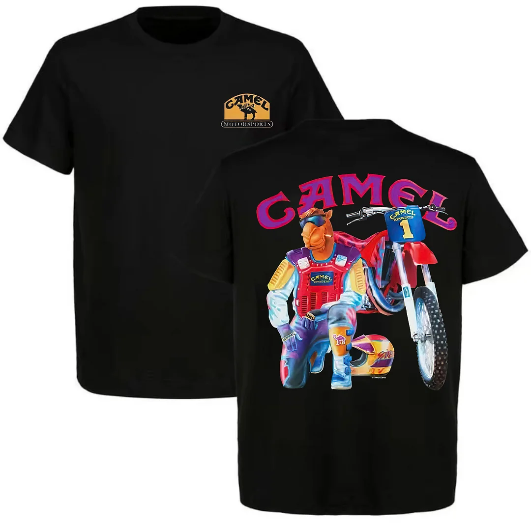 Camel Vintage Printed Unisex Oversized T-shirt - Devcarry