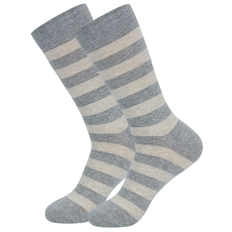 TIMSMEN Striped Four Seasons Combed Cotton Long-Leg Socks
