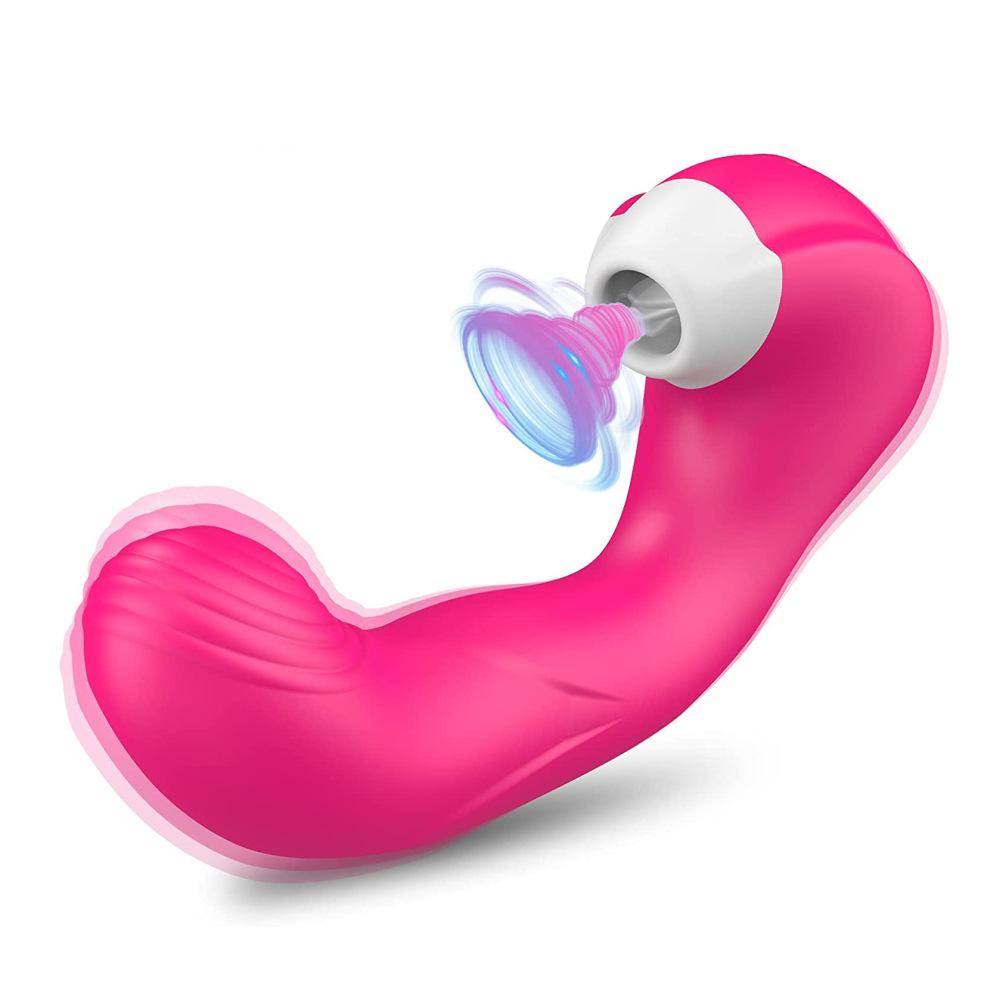 Adult Products 10 Frequency Vibrating Sucking Device - Rose Toy