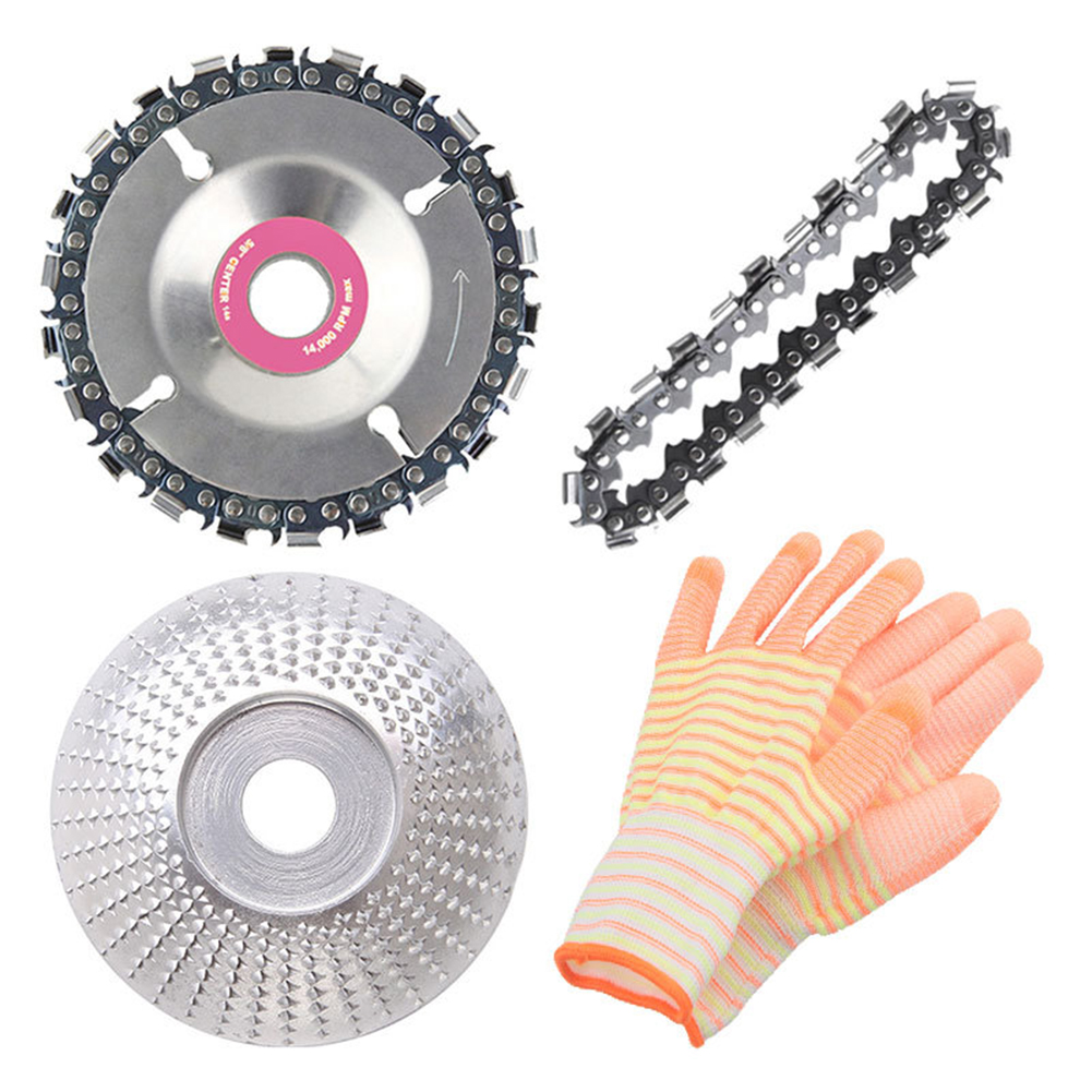 4pcs Wood Shaping Chain Disc Set with Replacement Chain Gloves Carving Tool, 501 Original
4pcs Wood Shaping Chain Disc Set with Replacement Chain Gloves Carving Tool, 501 Original