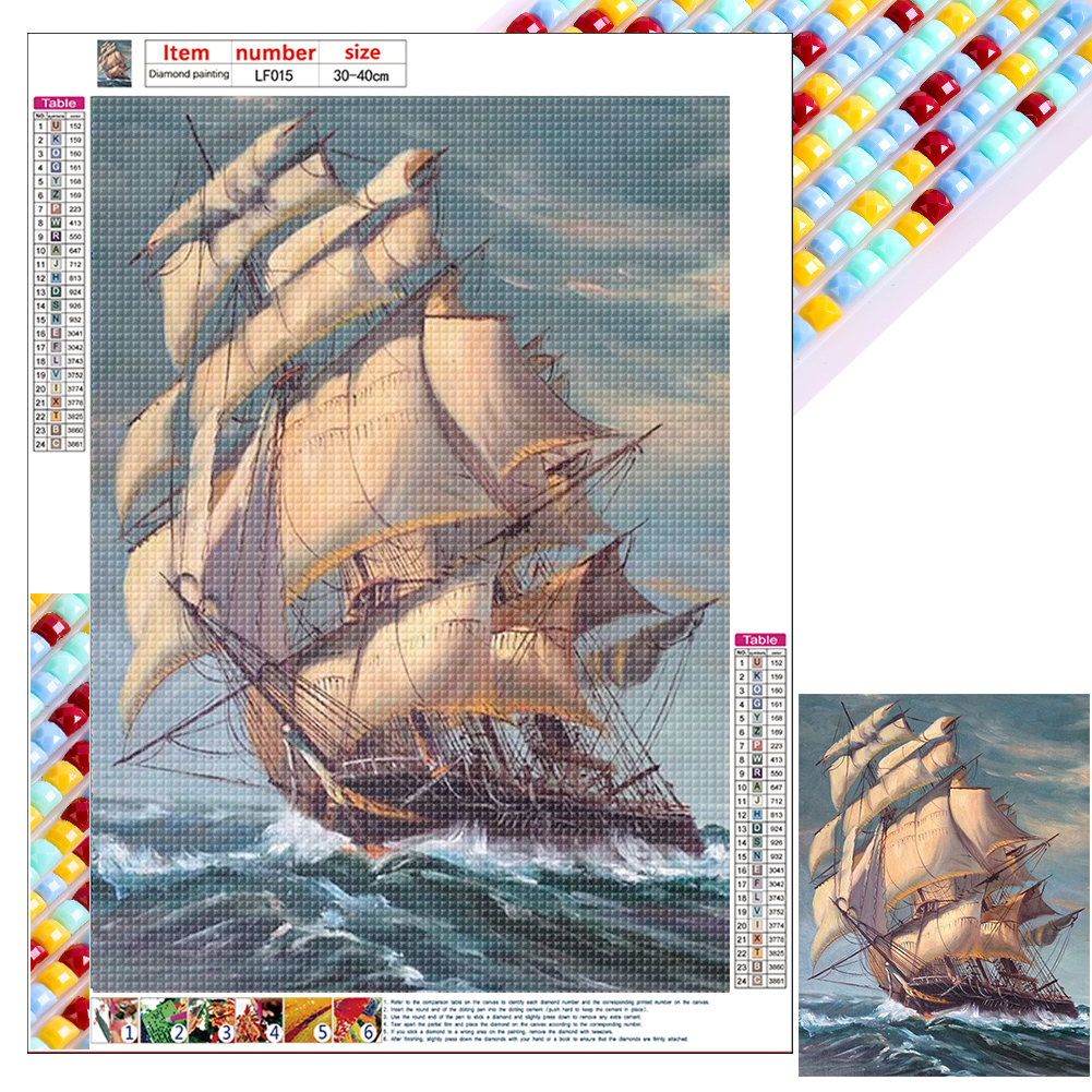 Sea Sailing - Full Square - Diamond Painting (30*40cm)