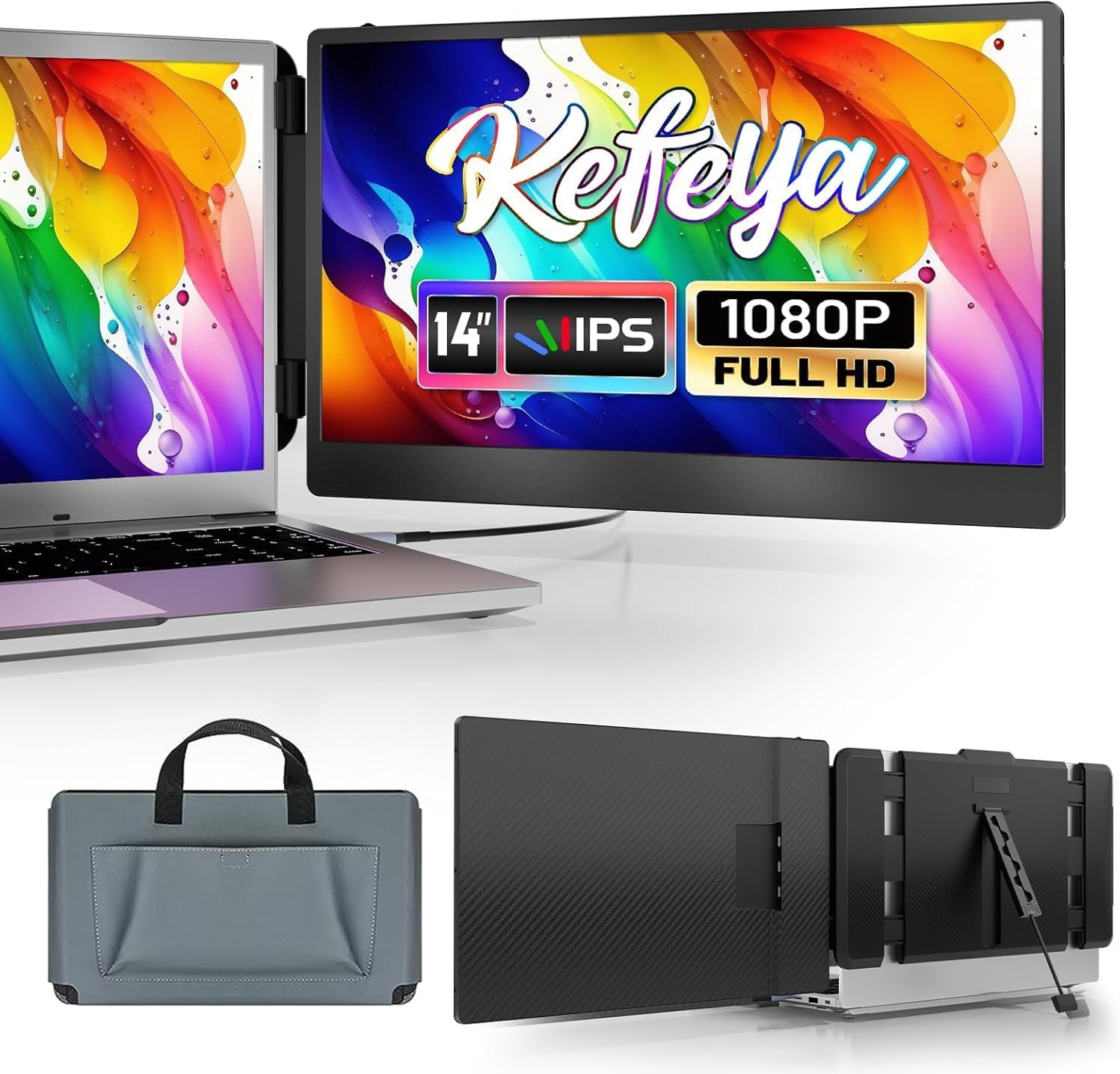 KEFEYA S1 Dual Portable Laptop Screen Extender, Laptop Monitor