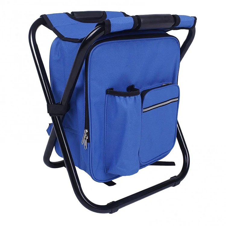 Folding Fishing Chair Stool Portable Backpack Picnic Cooler Insulated Bag