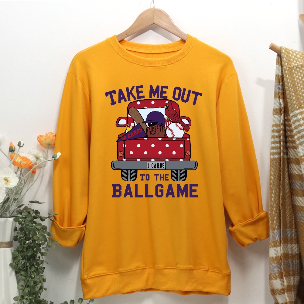 Take Me Out to the Ballgame Women Casual Sweatshirt-Guru-buzz