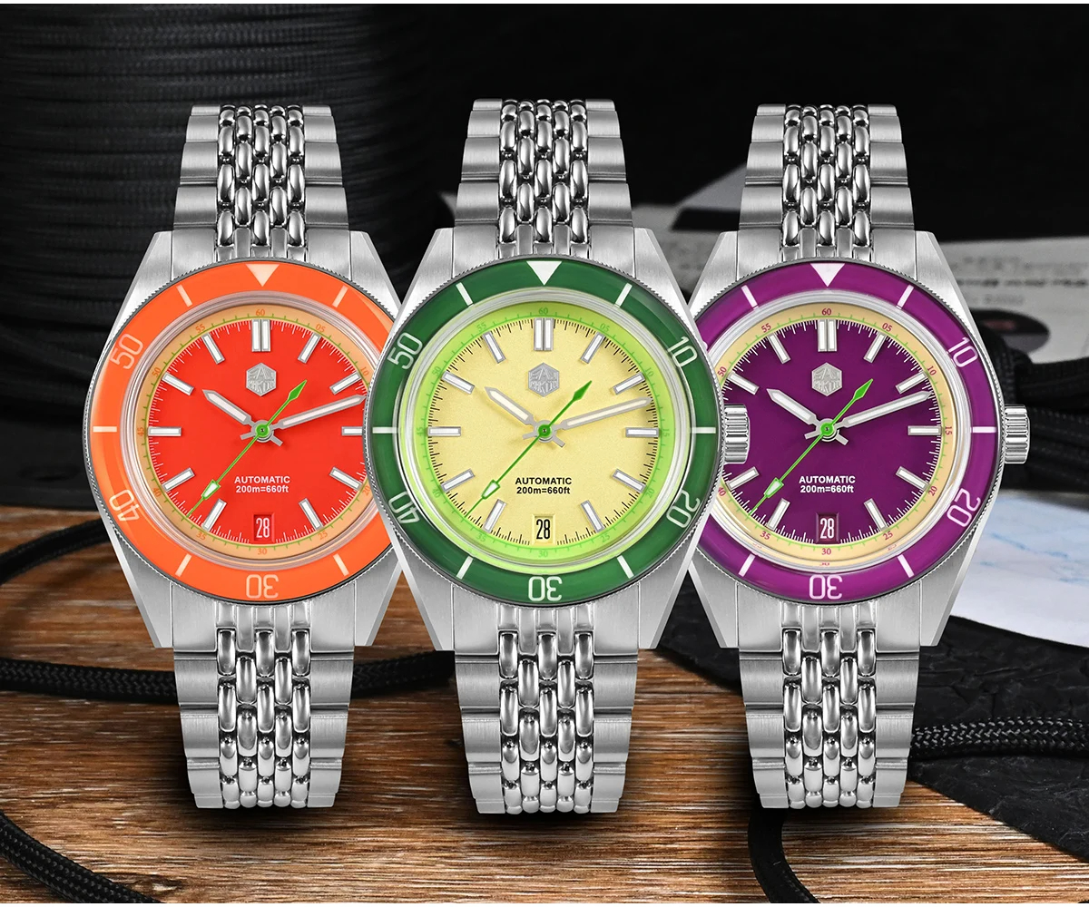 San Martin Original Design New Summer Dive Watch Fashion Fun Fruit Series SN0116-G-B.San Martin Watch San Martin Official Authorized StoreSan Martin Watches