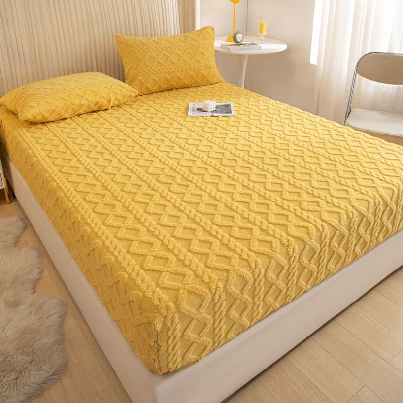 Coral Taffeta Wool Mattress Cover
