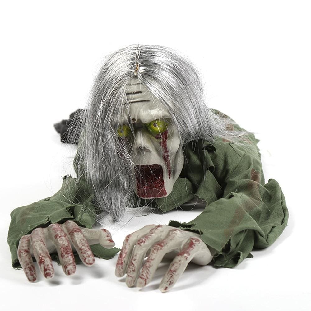 Animated Crawling Zombie Halloween Decor