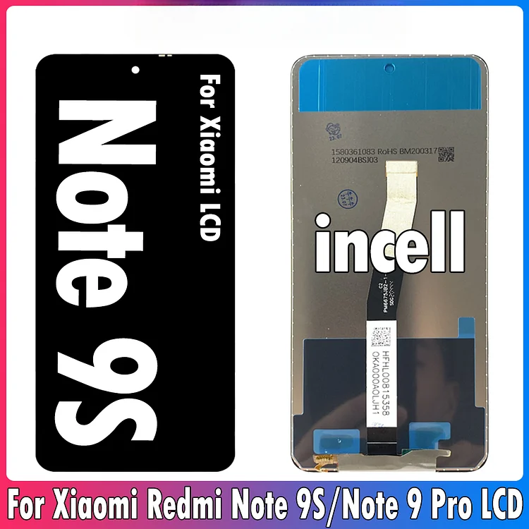 6.67" Incell For Xiaomi Redmi Note 9S LCD Display Touch Screen Digitizer Assemby For Redmi Note 9 Pro 4G LCD Replacement Parts