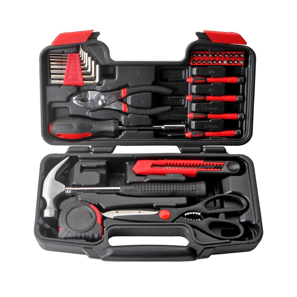 39pcs Household Tool Kit Screwdriver Pliers Wrench Scissors Horn Hammer, 501 Original
39pcs Household Tool Kit Screwdriver Pliers Wrench Scissors Horn Hammer, 501 Original