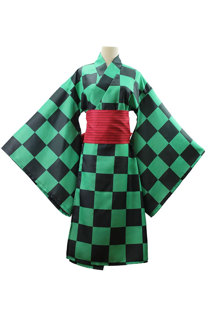 Tanjiro Kamado Female Version Dress Kimono Cospaly Costume