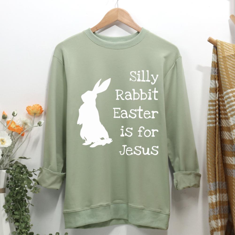 Silly Rabbit Easter is for Jesus Women Casual Sweatshirt-0025344-Guru-buzz