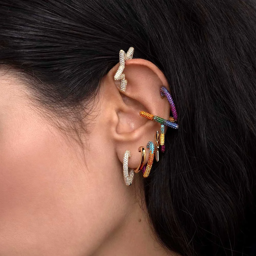 Personalized Rainbow Star Stud Earrings