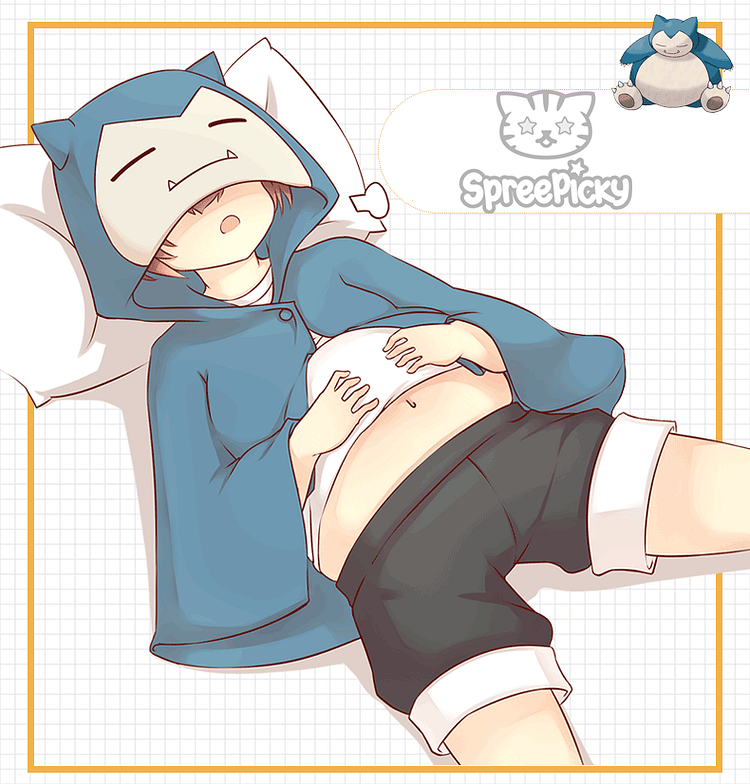 Kawaii Snorlax Hoodie Poncho SP179769