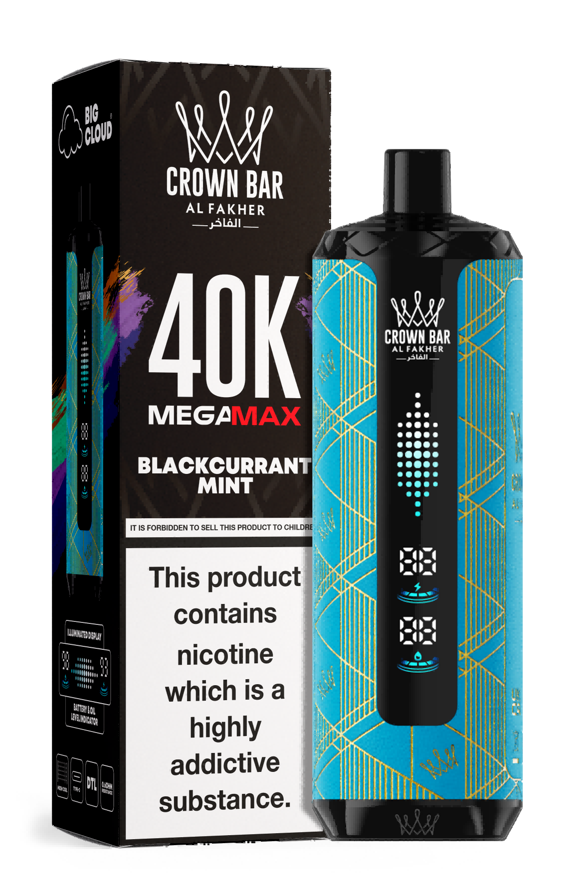 Al Fakher Crown Bar MEGAMAX 40000 Puffs Disposable Vape | Bulk Wholesale