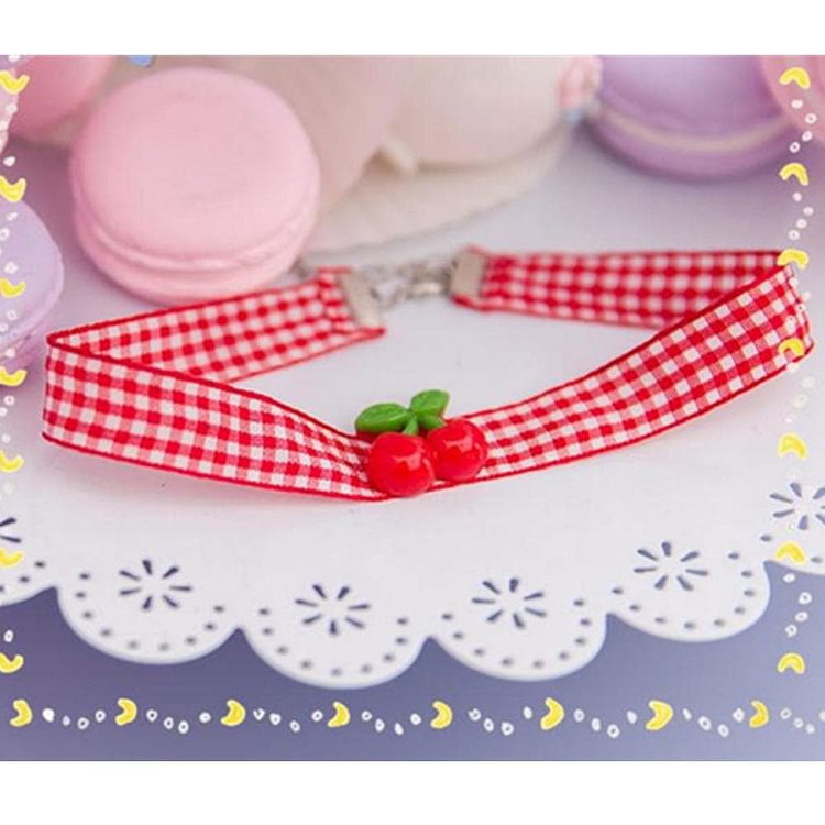 Cherry Ribbon Choker SP153787