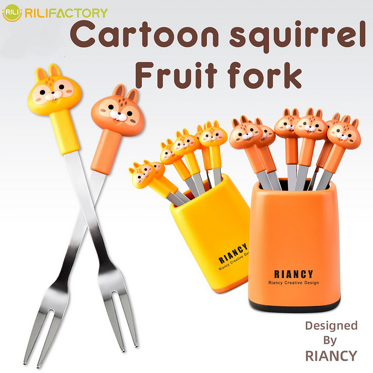 Cartoon Squirrrel Fruit Fork Rilifactory