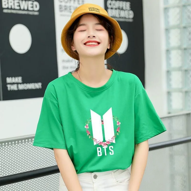 BTS Flower Logo Color T-shirt