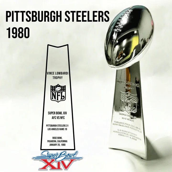 [NFL]1980 Vince Lombardi Trophy, Super Bowl 14, XIV Pittsburgh Steelers