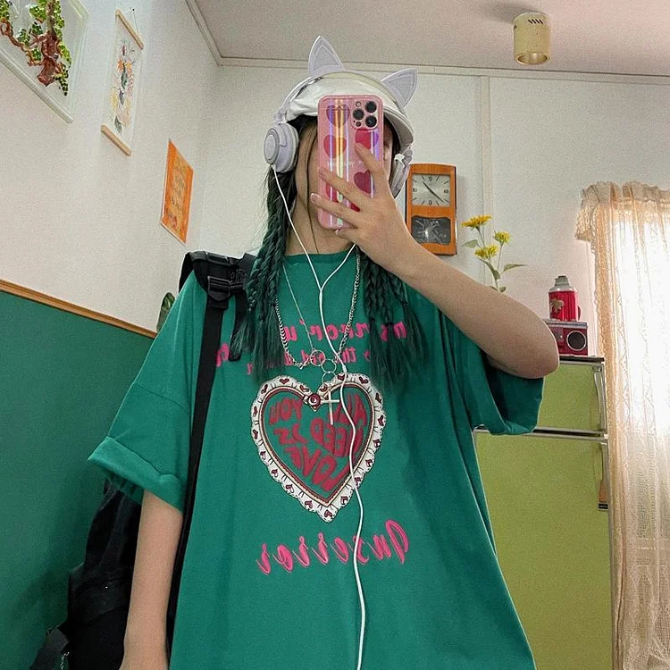 Korean Fashion Letter Printed T-shirt TK166