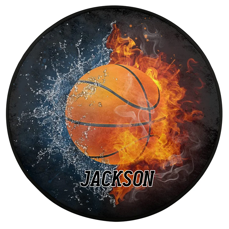 Personalized Basketball Round Rug|R162