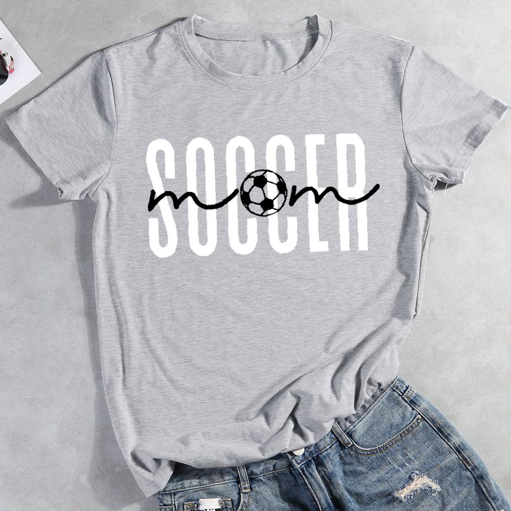 Soccer Mom Round Neck T-shirt-0019496-Guru-buzz