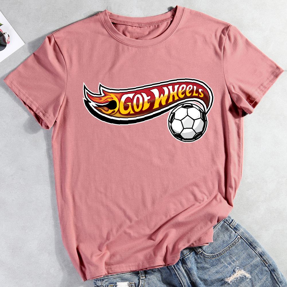 Soccer-Got Wheels Round Neck T-shirt-0019452-Guru-buzz