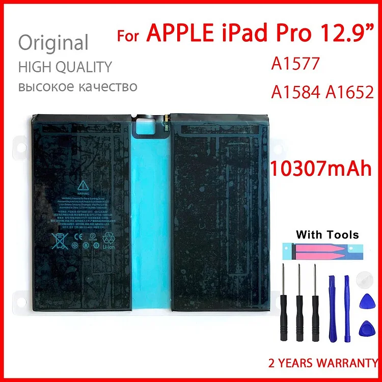 100% Genuine A1584 A1652 A1577 Tablet Battery For iPad Pro 12.9 inch 10307mAh Replacement Tablet New Batteries With Gifts Tools