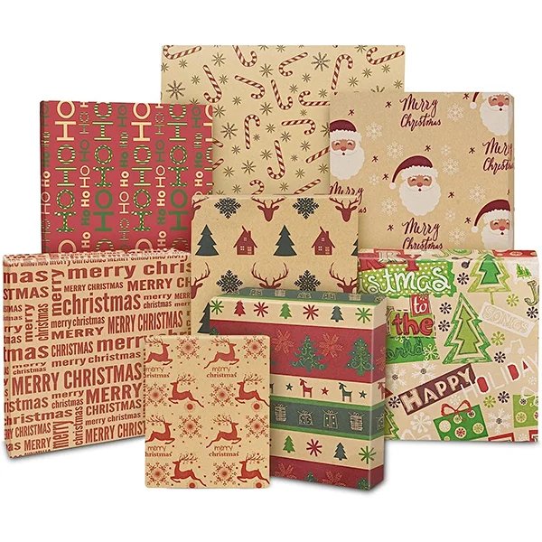 Christmas Wrapping Paper Bundle 16 Sheets