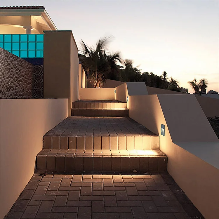Modern Minimalist Waterproof Embedded Step Lights Wall Decorative Lamp for Outdoor Stairway - Appledas