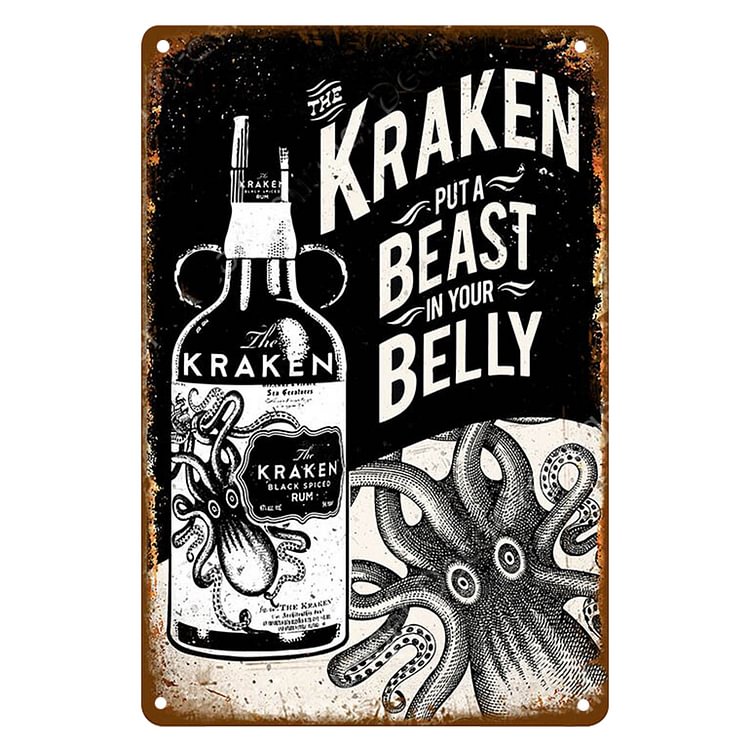 Kraken Beast Belly - Vintage Tin Signs/Wooden Signs - 20*30cm/30*40cm